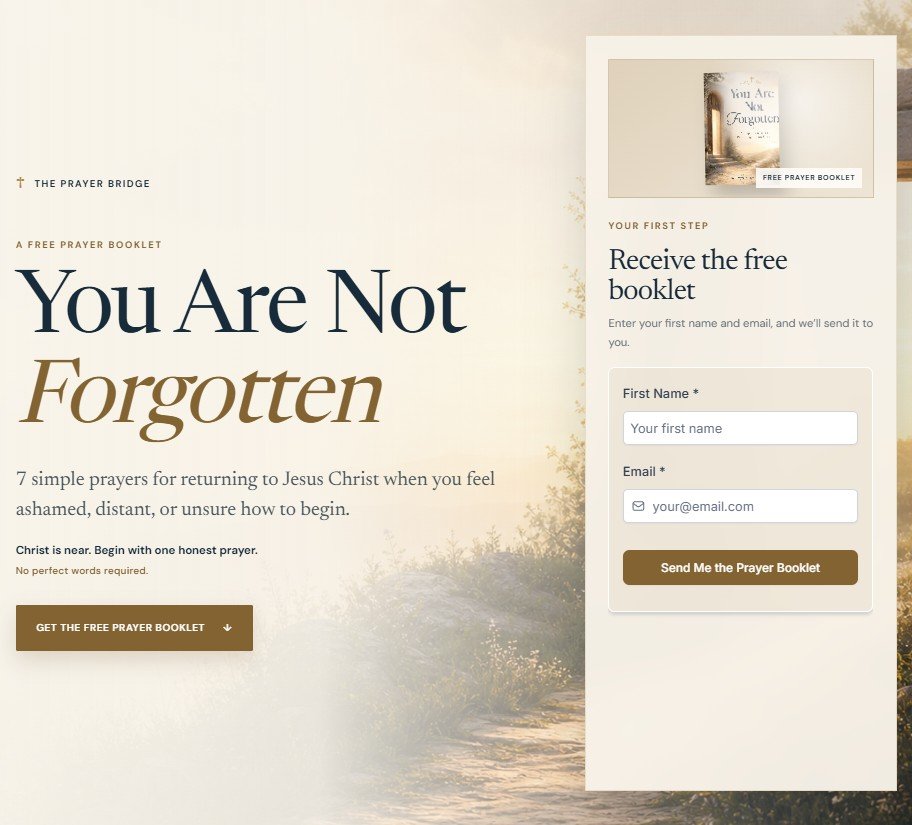 Landing page example preview