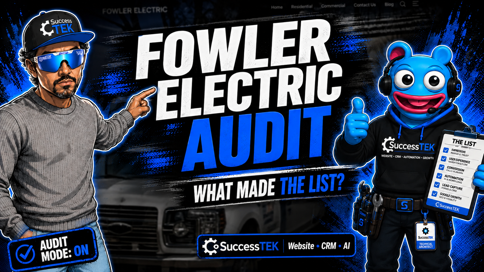Fowler Electric website audit example cover